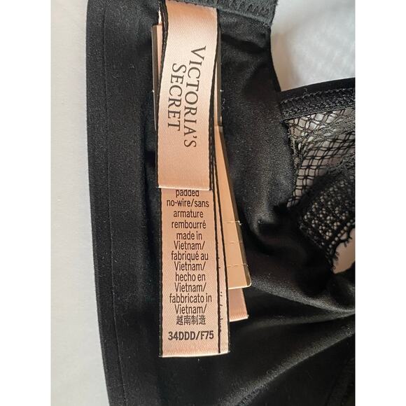 Incredible by Victoria’s Secret Push-up Bra Rear Strap Lace Women's Size 34DDD - Picture 7 of 8